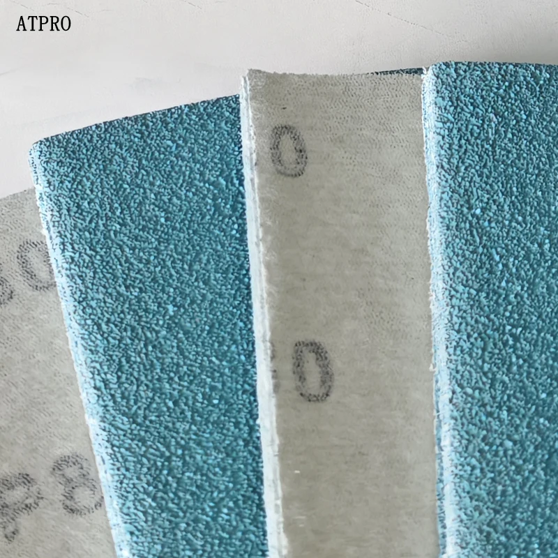 ATPRO Blue 75x100mm Flocking Sponge Sandpaper Abrasive Foam Sanding Pad for Car Auto Body Grinding Polishing Surface Repair