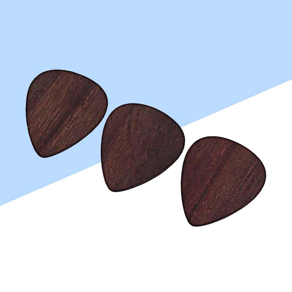 

3Pcs Rosewood Wood Guitar Plectrum Comfortable Grip Durable Flexible for Acoustic Bass Ukulele Guitar Accessories