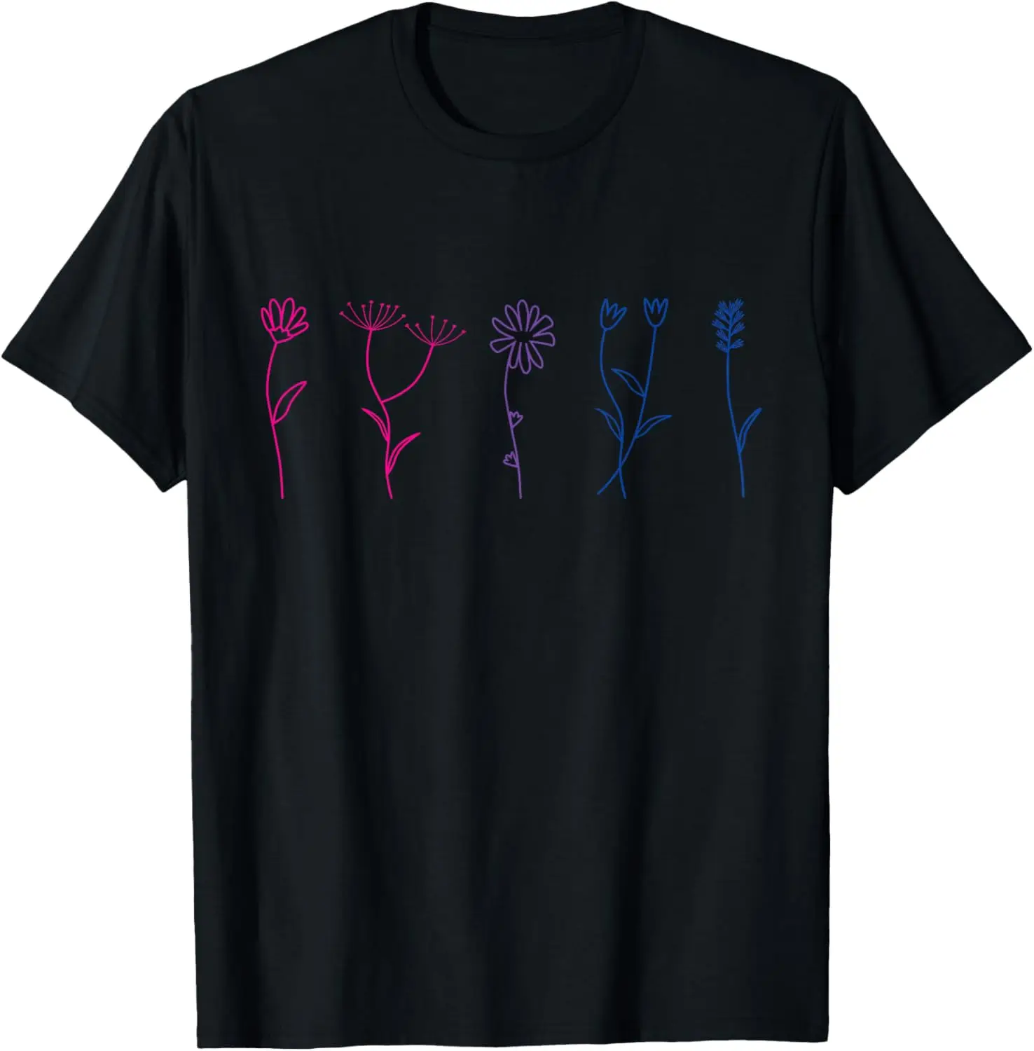

Bisexual Wildflower Bi Pride Bi Shirt Pride Bisexual Pride T-Shirt,100% cotton