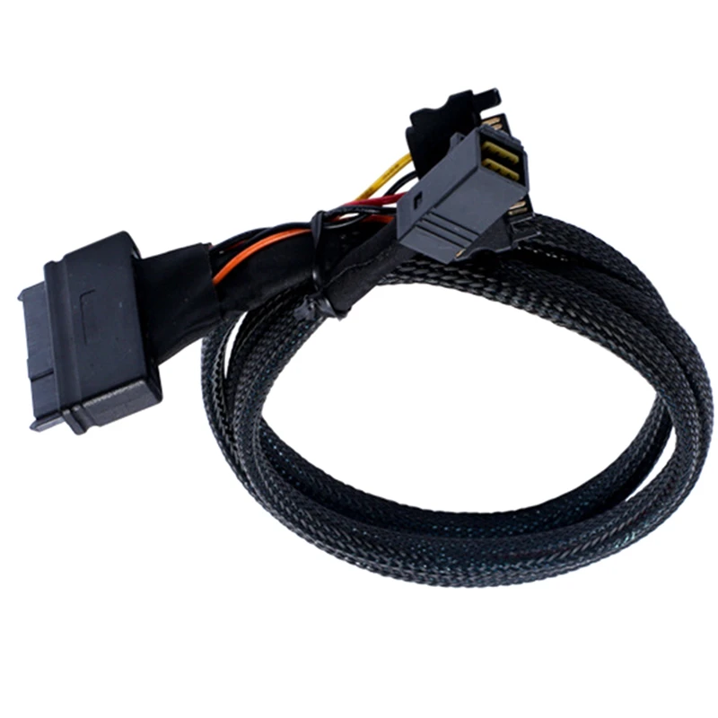 1 PCS Mini SAS SFF8643 U.2 To 8639+15PIN Power Cable Nvme Hard Disk Data Connection Cable SFF8643 To SFF8639 Hard Disk Cable