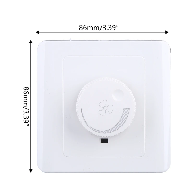 2023 New 86 Type Ceiling Fan Adjustment Stepless Speed Controller Wall 220V 10A for 15-300W Dimmer