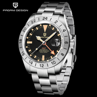 2024 New PAGANI DESIGN GMT Men Automatic Mechanical Watch Classic Retro Watch Stainless Steel 200m Waterproof Clock Reloj Hombre