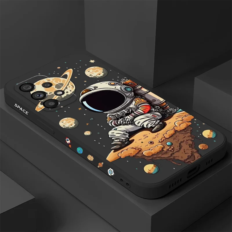 

Thinking Astronaut Case For Samsung Galaxy A73 A53 A33 A23 A13 A03 A72 A52 A52S A32 A22 A12 A02 A02S A71 A51 A31 A21S 4G 5G Cove