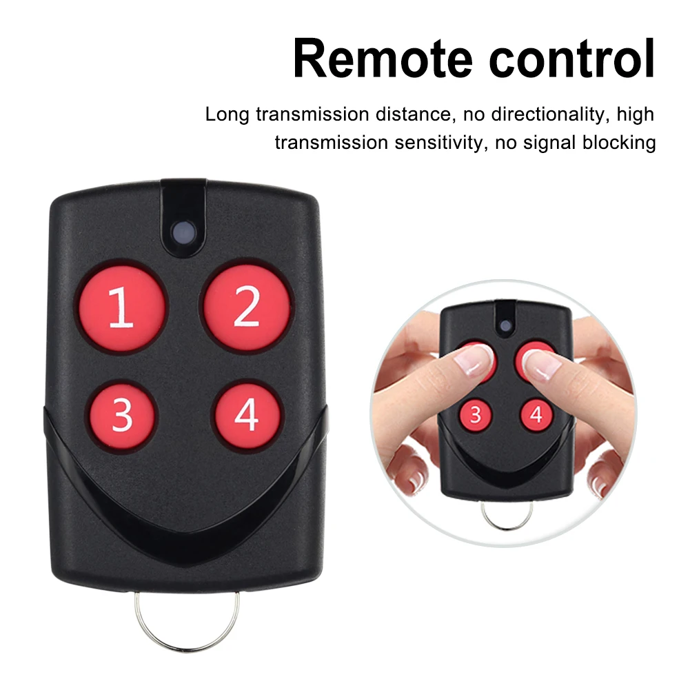 Garage Door Remote Control Cloning Duplicator 433MHz 4 Channel Electric Gate Key Fob Universal Clone Learning Code Grabber