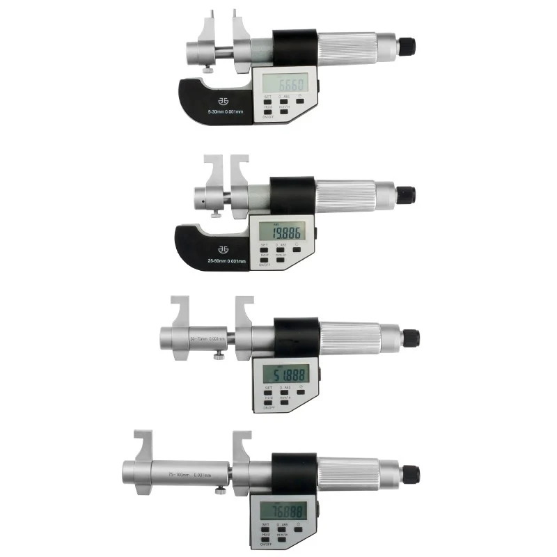 XIBEI Digital Micrometer 5-30mm 25-50mm 50-75mm 75-100 Inside Micrometer 0.001mm Inch/mm Electronic Caliper Precision Measuring