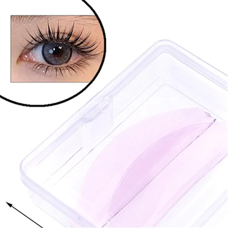 Almohadillas para permanente de pestañas de silicona, 1 par, con caja de almacenamiento, varillas para pestañas, escudo, rizador de pestañas, accesorios, aplicador, herramientas de maquillaje