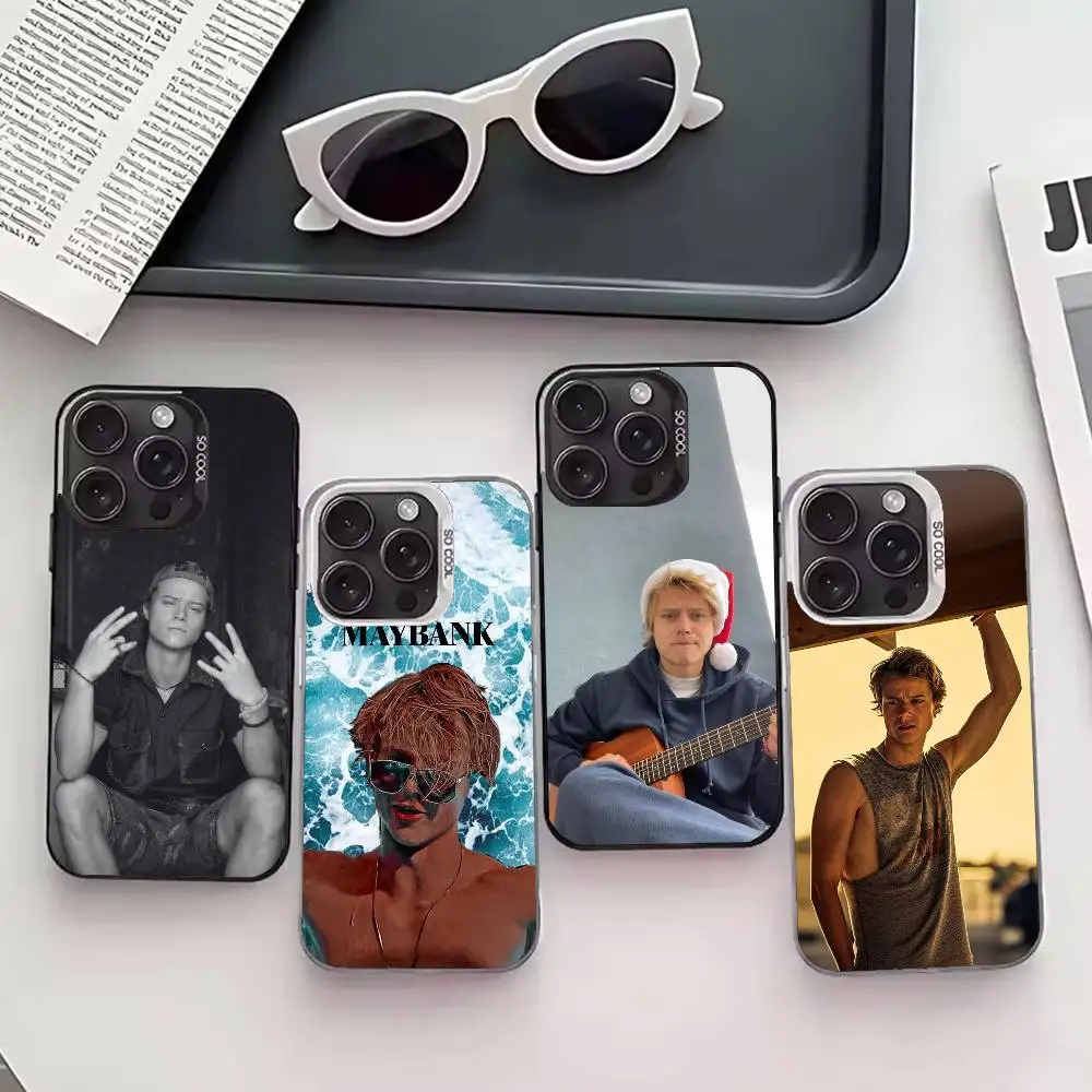 

J-JJ M-Maybank Phone Case For iPhone 17,16,15,14,13,12,11 Plus,Pro Max,XS,Colored silver phone case