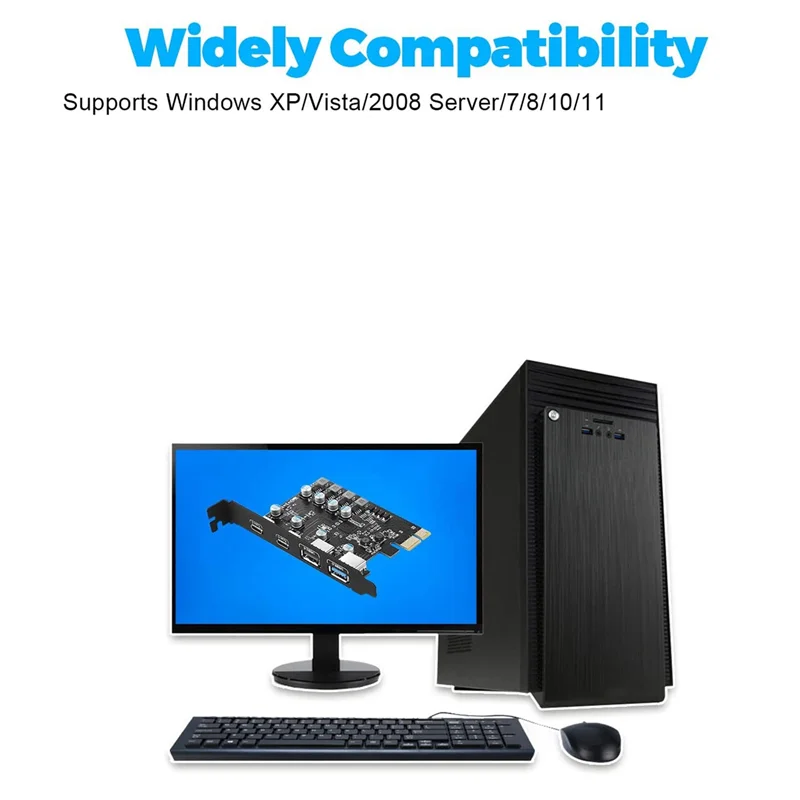 A23F-4 Ports PCIE To USB 3.0 Expansion Card PCI Express Adapter Card For Desktop PC , Support Windowsxp/7/8/10