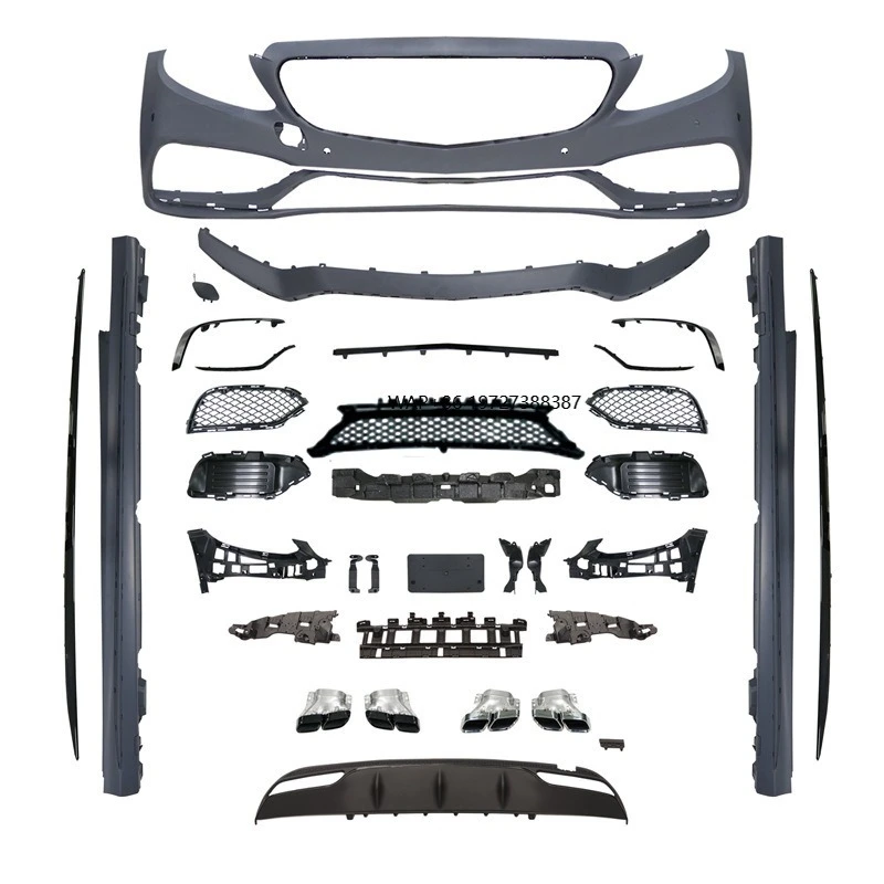 

for C-Class 15-21 Models W205 Modified Surround C63 Front Bumper Grille Car Modification Large Surround