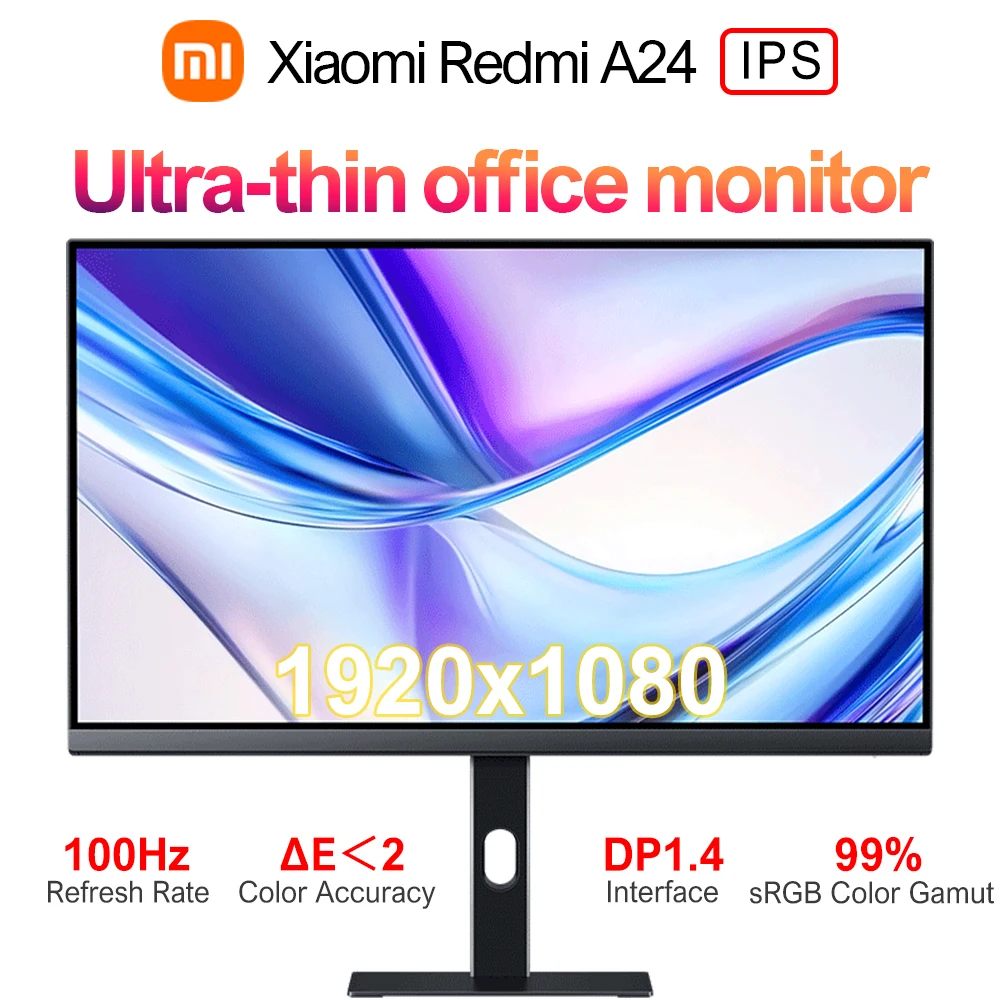 NEW Xiaomi Redmi Monitor A24 100Hz Refresh Rate IPS Screen 1920x1080 Resolution DP1.4 Three Micro-Edge Design Adjustable Stand