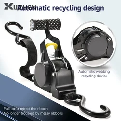 Retractable Auto Ratchet Strap Automatic Shrink Bundle Tape Retractable Belts For Motorcycles Convenience Luggage Straps