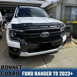 Bonnet Protector For Ford Ranger Next Gen T9  2023 2024 Wildtrak Matte Black Bonnet Guard Hood Guard Trim Car Accessories