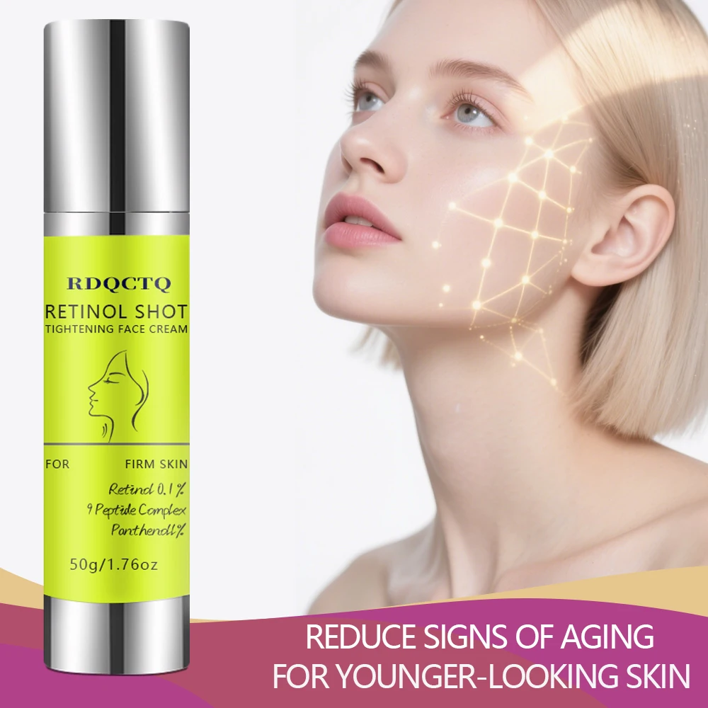 RDQCTQ Retinol Shot Serum Retinol, Peptide Complex & Panthenol | Intensive Firming Softens skin Serum for Tightening Sagging Ski