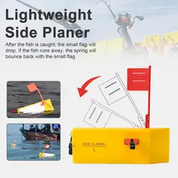 Side Planer Board With Flag Spring Adjustable Off Shore Sea Boat Trolling Fishing Left Right Side Planer Fishing Accessories