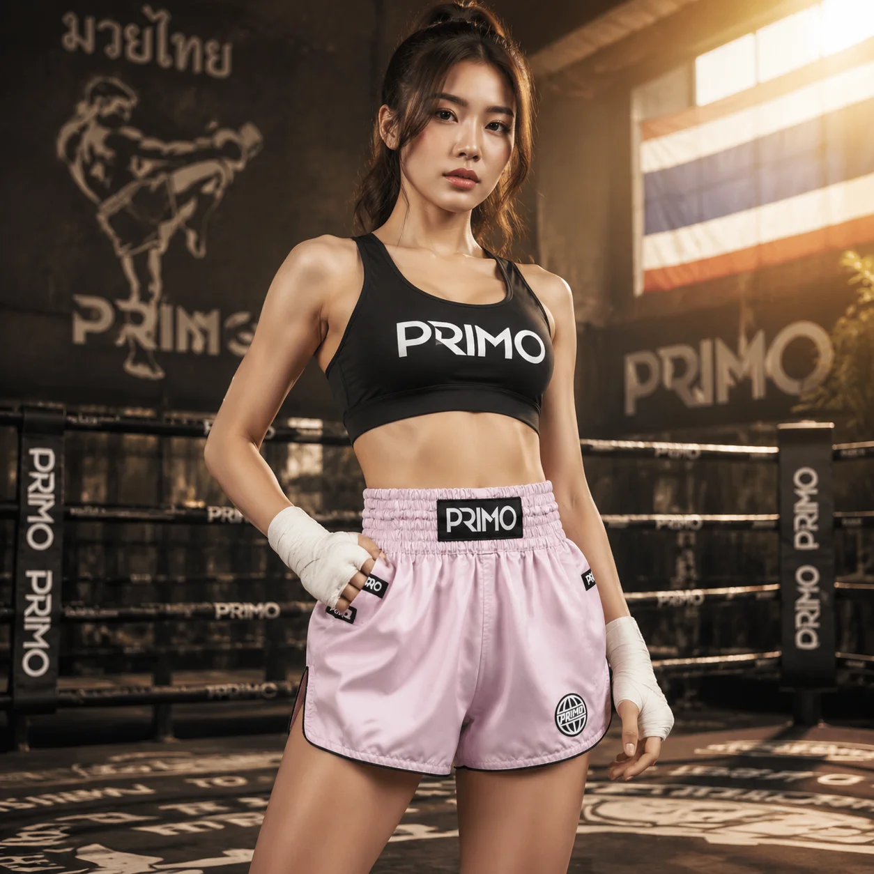 primo-alta-series-macaron-new-color-thai-boxing-shorts-training-and-competition-martial-arts-boxing-fitness-polyester-shorts