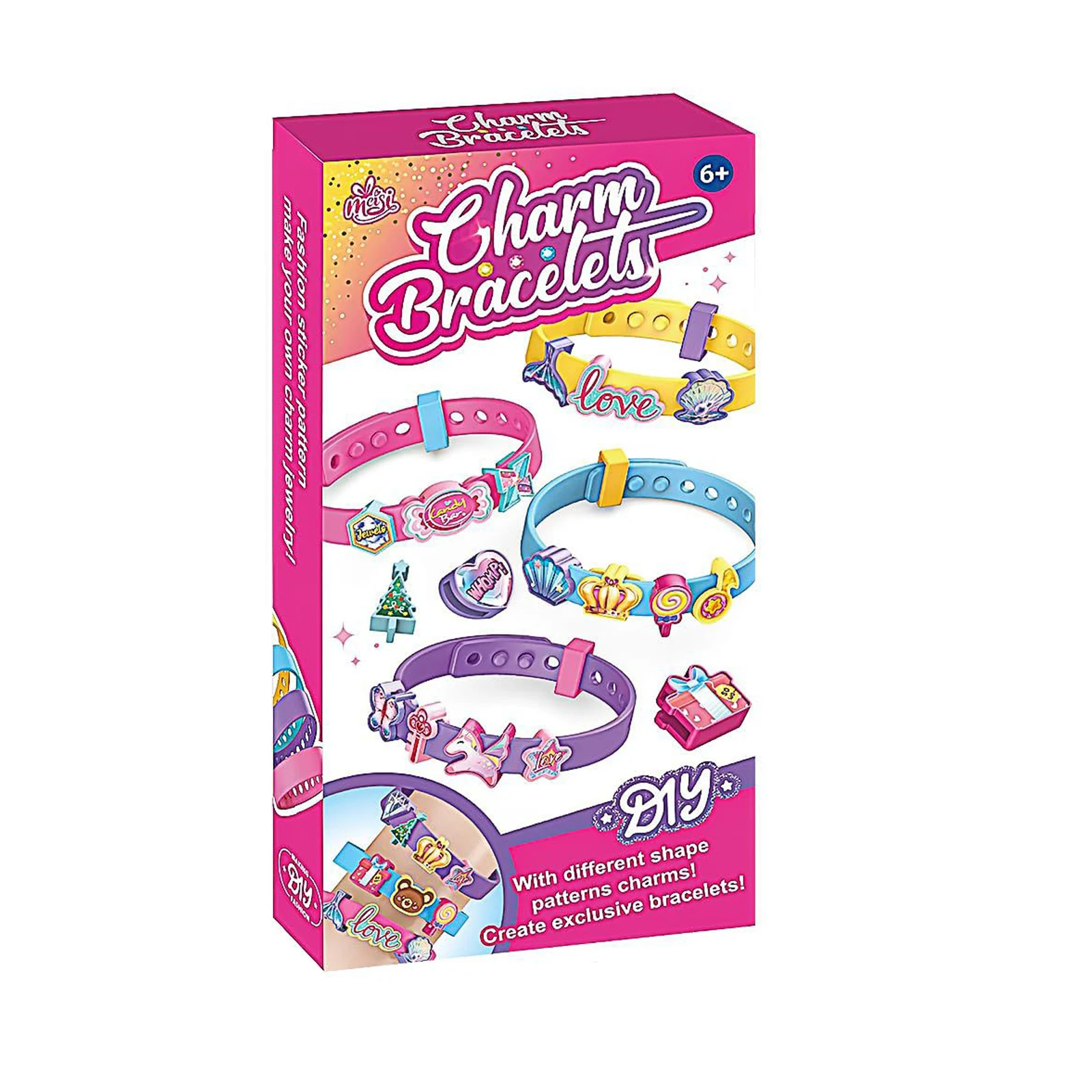 Divertimento regalo per cinturino da polso intrecciato a mano per ragazza con cinturino a forma di perline fai-da-te per bambini