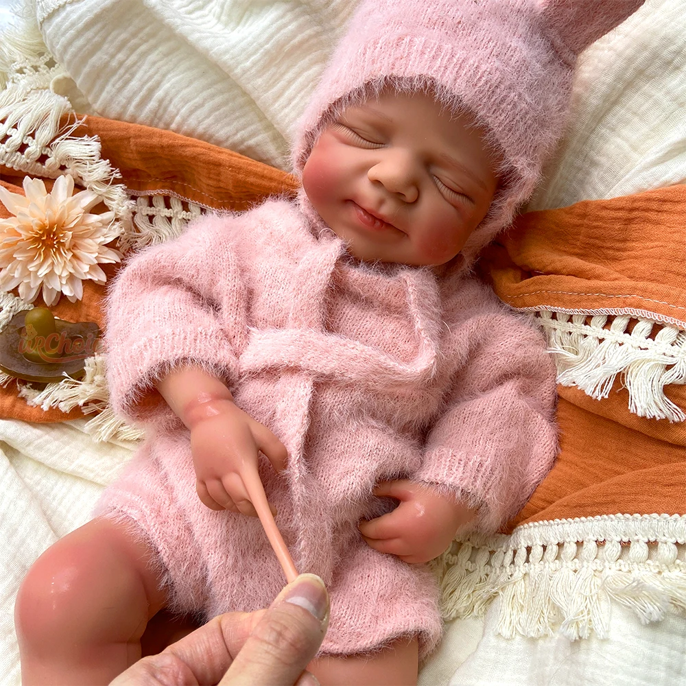 50cm Soft Waterproof Can Open Mouth Silicone Reborn Girl/Boy Handmade Lifelike Details Doll Anatomically Correct for Elderly