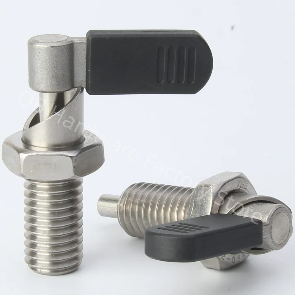 High Quality L-Shaped Handle Fine Thread Nuts Indexing Plungers Spring Screw With Lock Nut