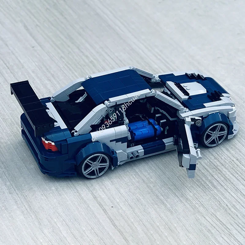 1238 elementów MOC BMWedd GTRs Need Speed MOST WANTED Model Prezent na Boże Narodzenie Klocki Konstrukcyjne DIY Zabawki Kreatywny Pomysł Edukacyjne Klocki