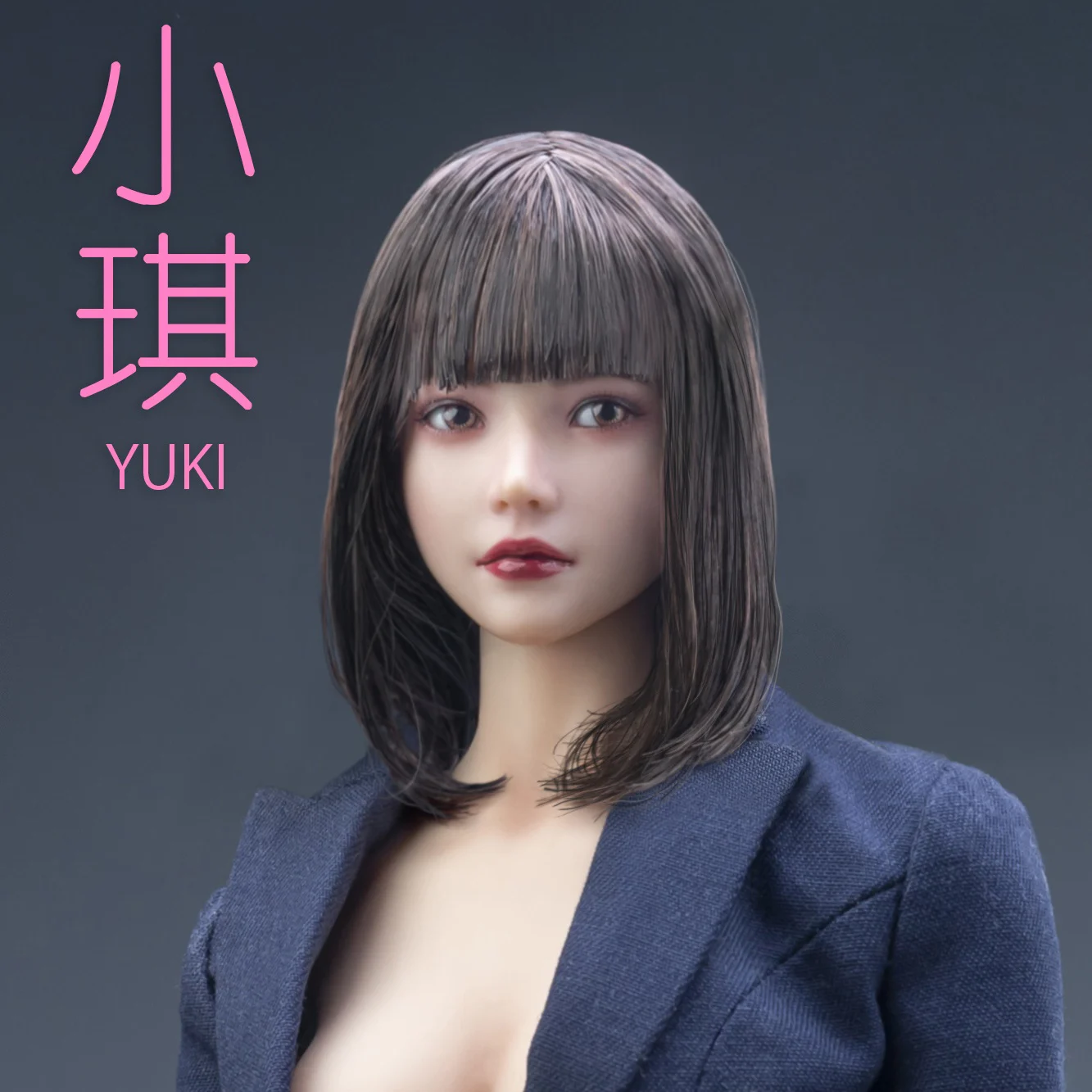 I8TOYS I8-H003B 1/6 Yuki Tête D'oeil Mobile Sculpter Tête De Greffe De Cheveux Modèle Carimplanté Fit 12 "Corps De Figurine D'action De Soldat Féminin