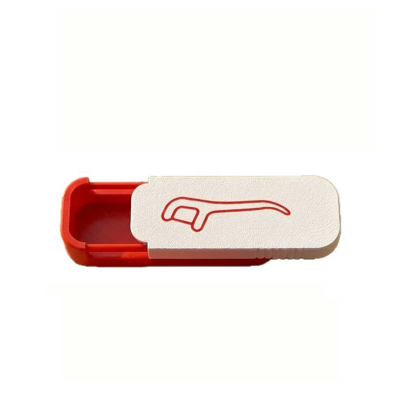 Portable Dental Floss & Toothpick Box - Mini Sliding Storage Case for Small Items (Home/Office/Travel)