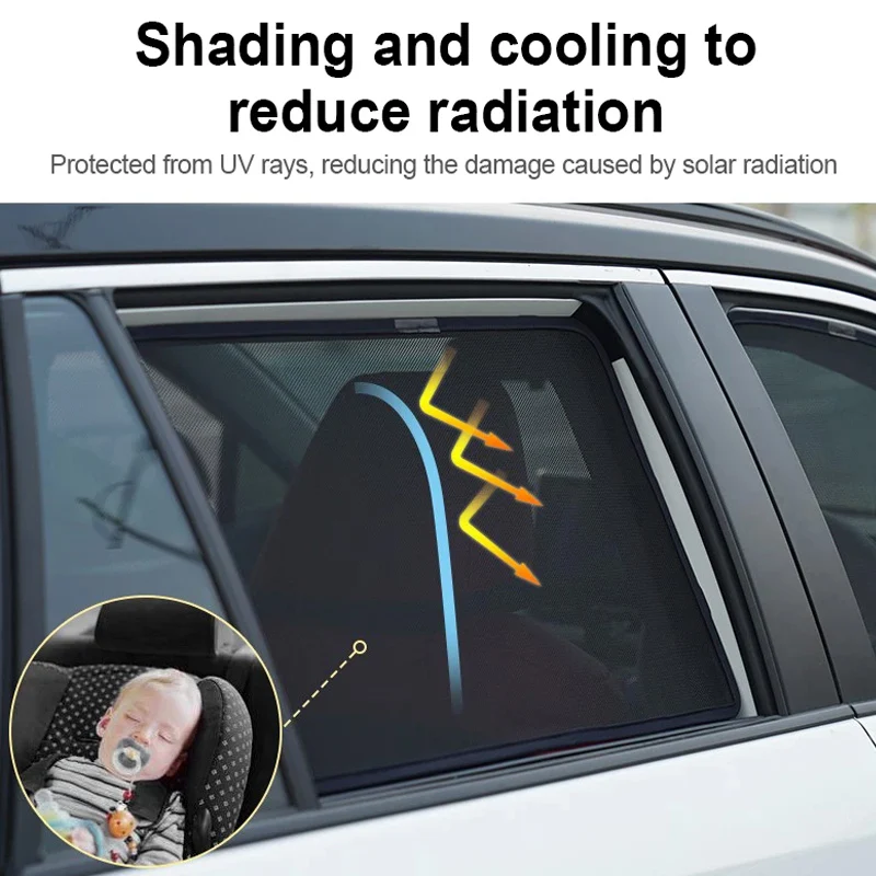 Car Mesh Sunshade For Tesla Model Y Accessories ModelY 2020~2024 2021 2022 2023 Magnetic Window Sun Visor Shades Auto Curtains - Image 4