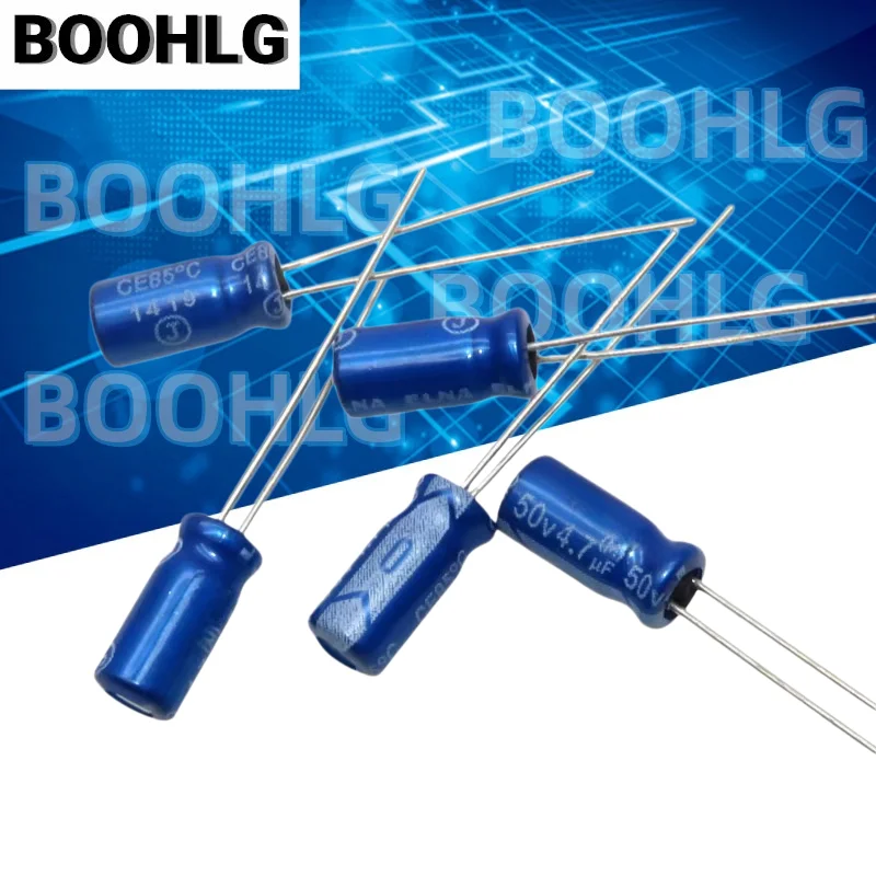 20PCS 4.7UF 50V Fever Capacitor 50V 4.7UF 5X11 RE3 Audio Blue Robe