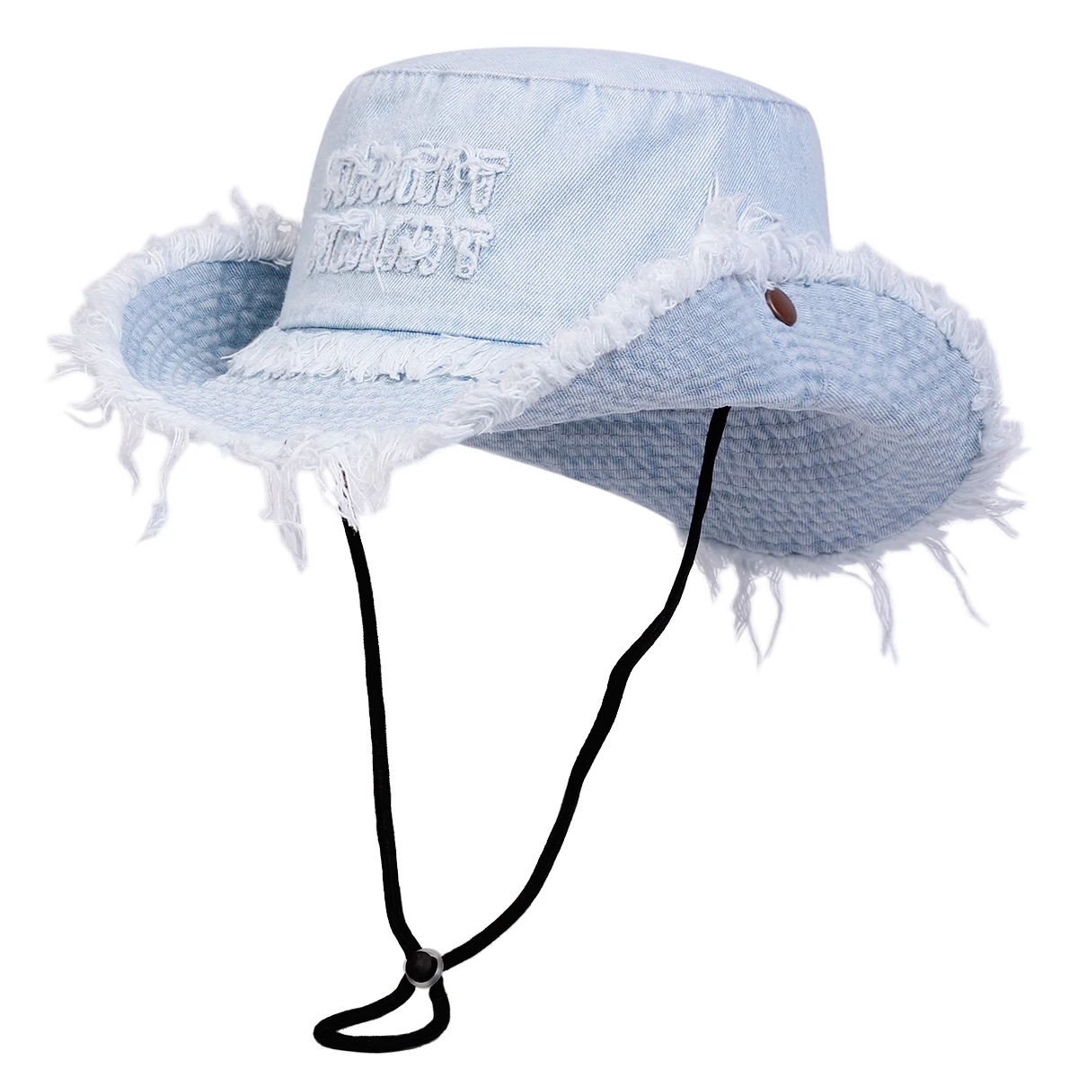 Unisex HMMT Denim Brim Breathable Personality Straw Hat Spring And Summer Fishermen Caps Outdoor Casual Cap Sunscreen Hat