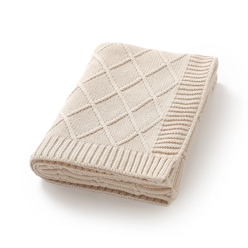 الطفل بطانيات قطنية متماسكة 90*70 سنتيمتر سوبر لينة عكسها الوليد بنين بنات عربة قماط التفاف منقوشة الرضع طفل تلقي الحصير #3