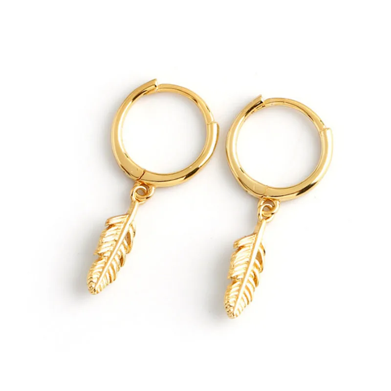 VENTFILLE 925 Sterling Silver Hot Sale Korean Feather Earrings Simple Temperament Exquisite Hot Semale Sexy Jewelry Gift
