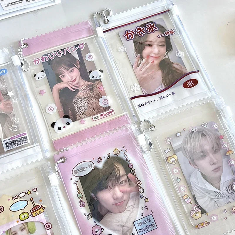 Cute Transparent Candy Bag 3 Inch Kpop Card Sleeves Holder Photocard Holder Card Films Game Cards Protector