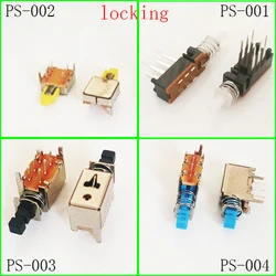 10pieces Spring Switch Latching Self-Locking Plastic Push Button Power Switch 6Pin DIP PS-001/002/003/004