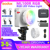 Godox ML100R RGB ML100Bi Bi-Color 110W CCT 1800K-10000K,App Control for Portraits Photography Lighting,YouTube/TikTok Video