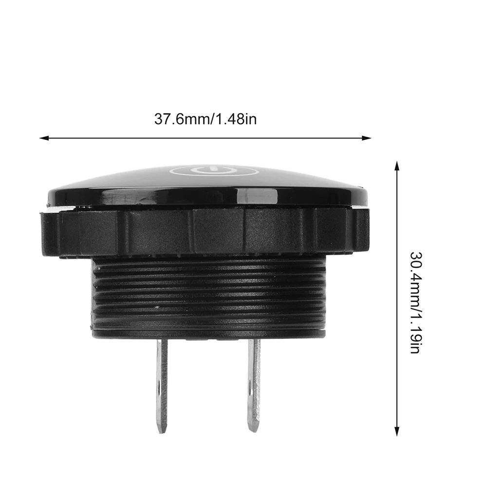DC 12V Voltmeter LED Digital Voltmeter Tester with Touch Switch for Car Motorcycle Boat Marine Battery Monitor Round Waterproof
