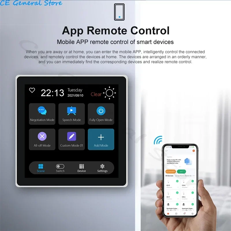 Tuya Smart Home Panel sterowania z wieloma Zigbee ekran dotykowy LCD 3 inteligentny przełącznik gigbee Gateway Alexia do domowego polecenia głosowego