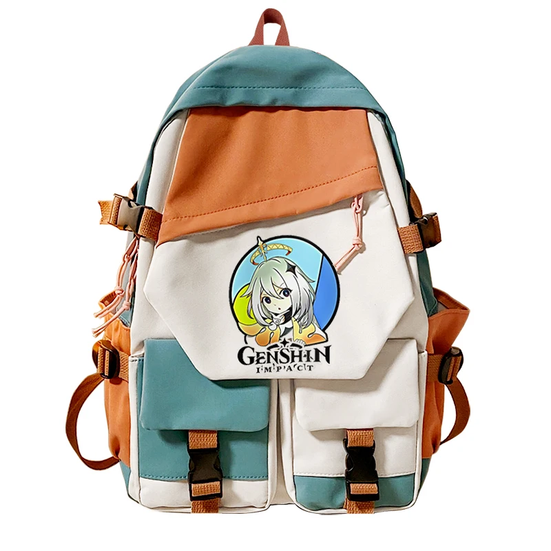 

Genshin Impact Anime Cosplay Unisex Students School Bag Backpack Cartoon Bookbag Laptop Travel Rucksack Outdoor Fashion Bags