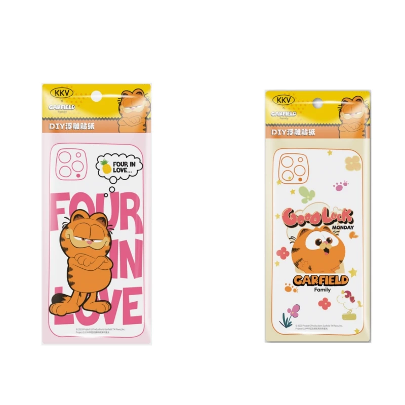 

Семья Гарфилд «Четыре в любовь», серия «Удачи», «понедельник», «сделай сам», рельефные мультяшные наклейки, чехол для телефона, декоративная наклейка, детские игрушки, подарок