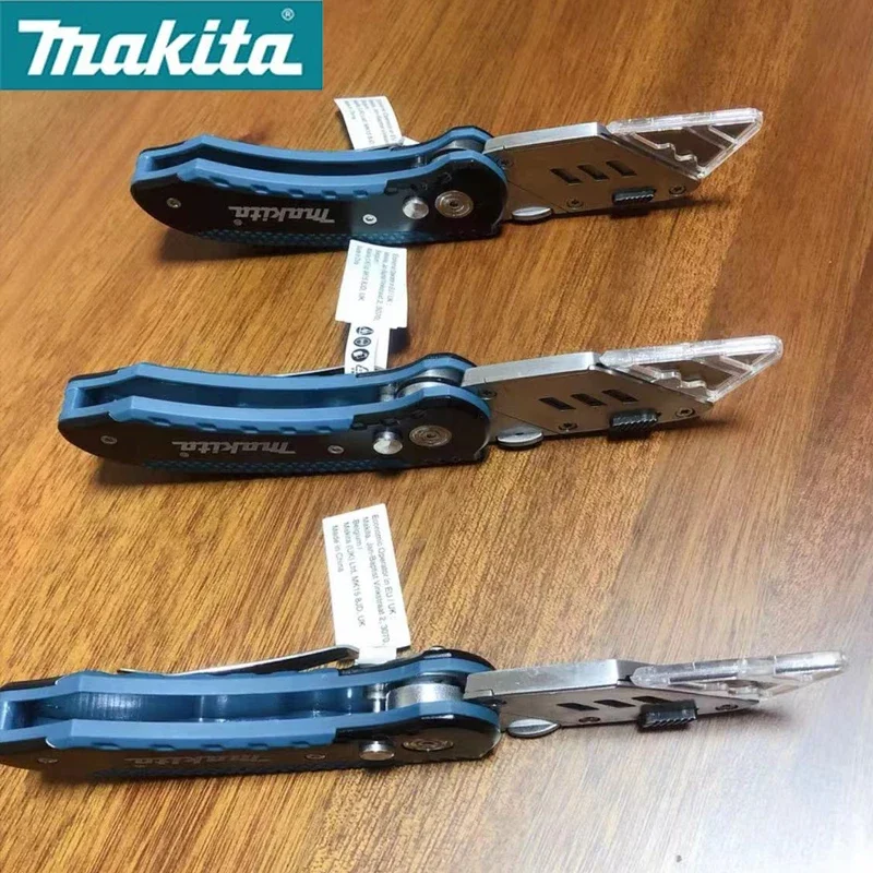 Makita Utility Knife Folding Knife Pipe Cutter Pocket Knife Wood Handle Knife Paper Cutter Unpacking Cutter Industrial Knife