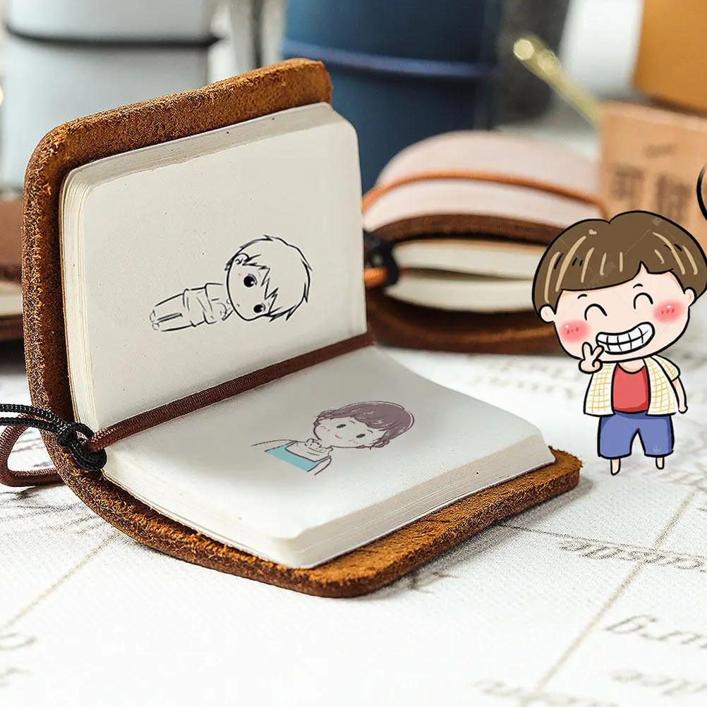 Mini Notepad Notebook Handmade Journal Planner for Daily Notes Scheduling Inspiration Tracking Portable Compact Olive Green