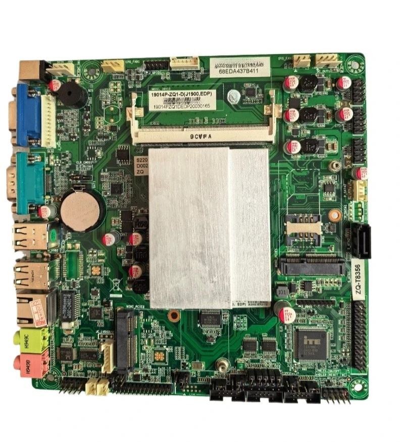 Industrial  board 19014P-ZQ1 (J1900, EDP) mSATA solid state drive with DC interface, second-hand disassembly of the main board