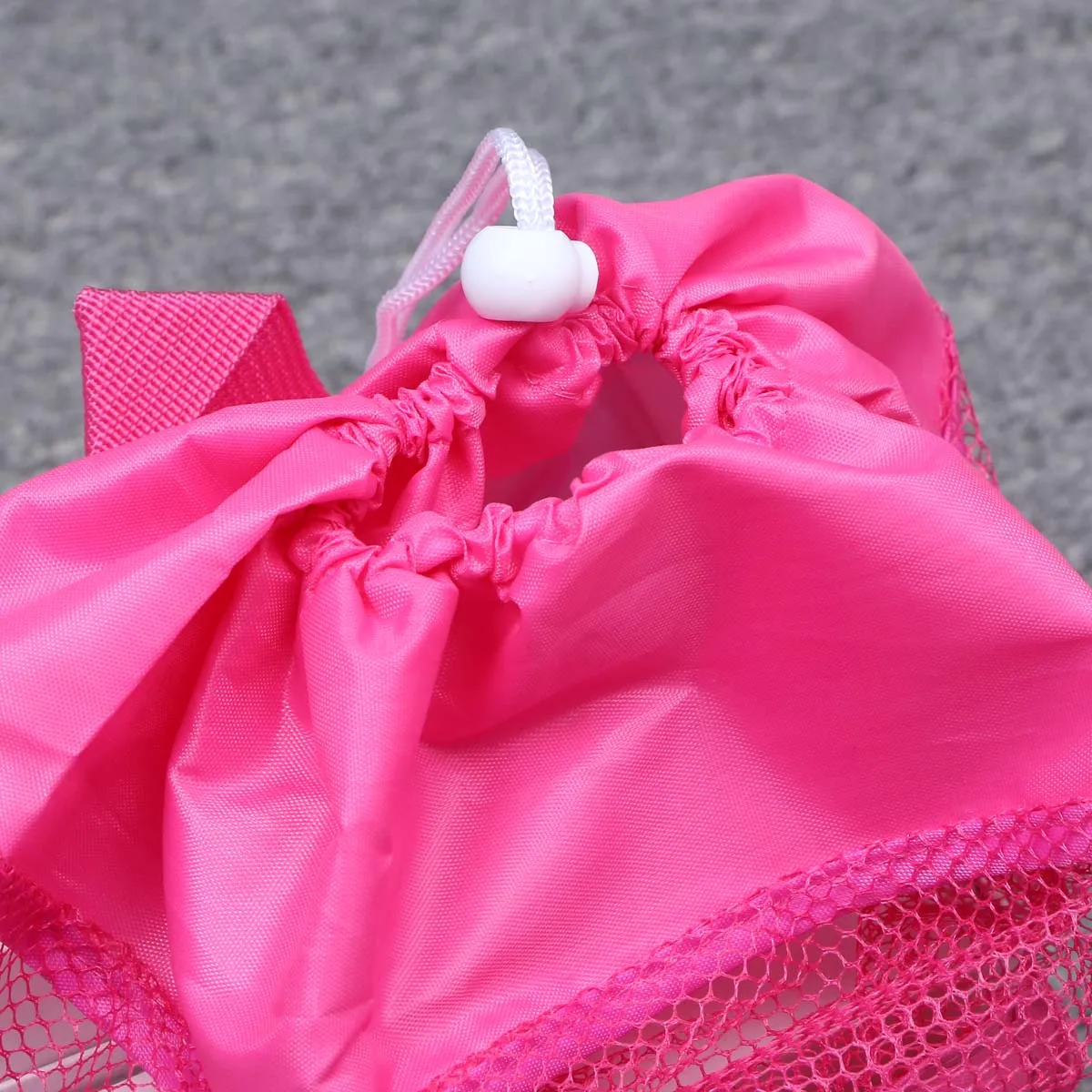 

Shell Storage Bag Beach Net Bag Portable Foldable Lightweight Nylon Travel Organizer Toiletries Makeup Storage Pink