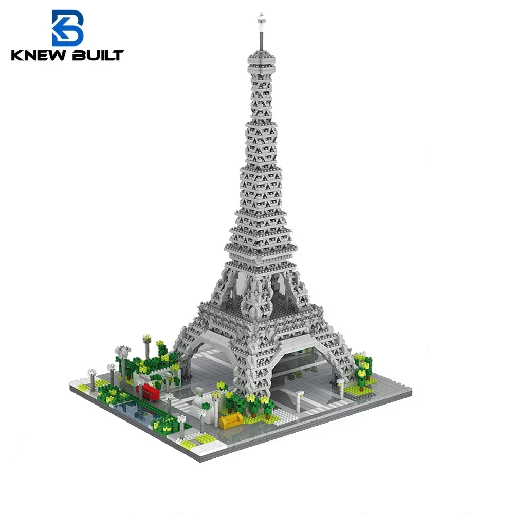 Knew Built 3 Size Choice Paris Eiffel Tower Micro Mini Building Blocks Toy France’s Pride Collectible Decoration and Gift-Worthy