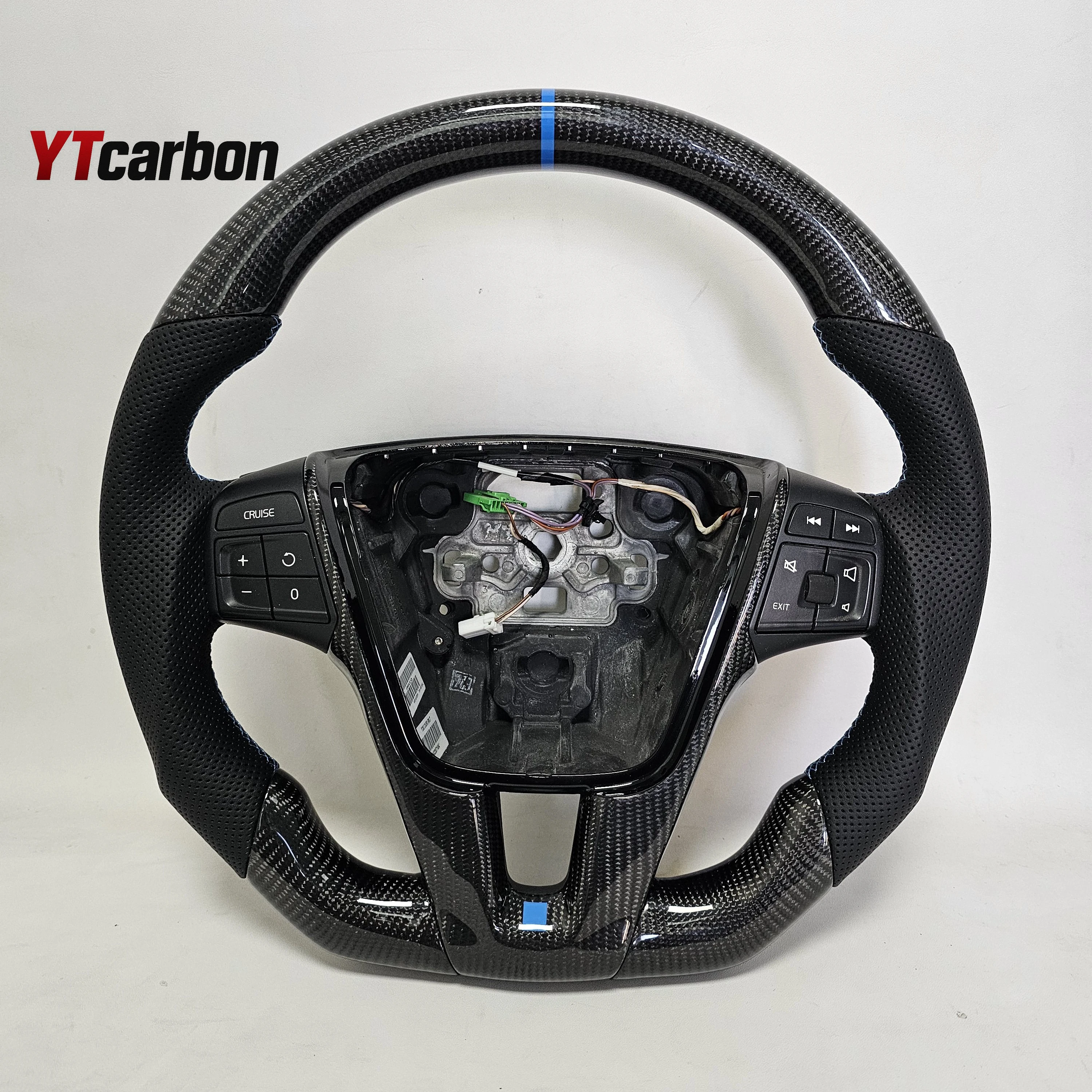 

YTcarbon For Volvo S60 Real Carbon Fiber Steering Wheel original no paddle shifter
