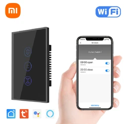 Xiaomi Tuya WiFi Smart Touch Switch Window Roller Shutter Switch Blinds EU US Panel Support Smart Life APP Alexa Google Home