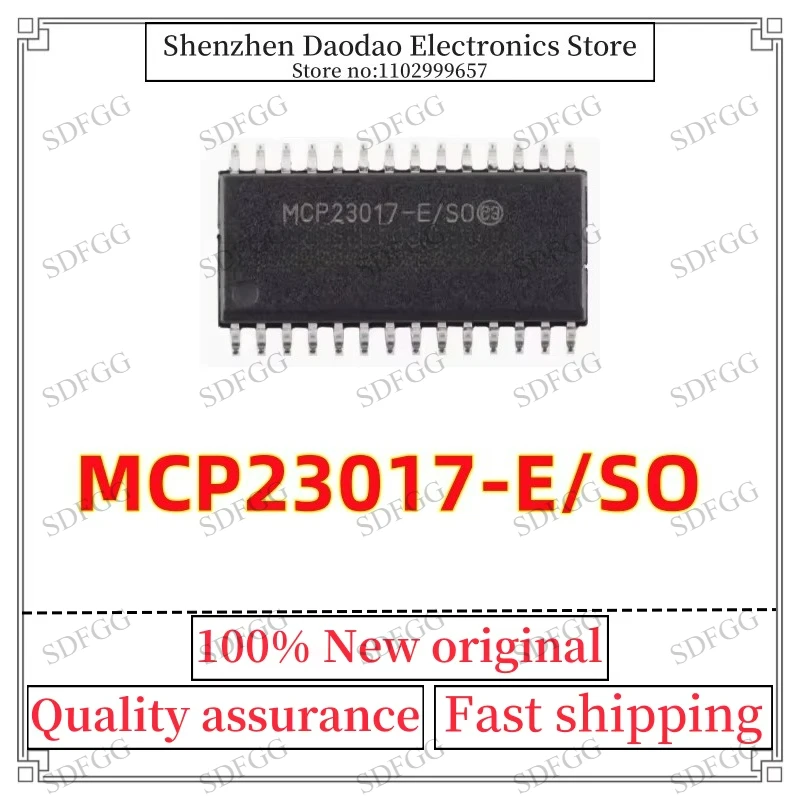 MCP23017-E/SO MCP23017 E SO SOP-28 Input/Output Expander Microcontroller Chip IC New Original