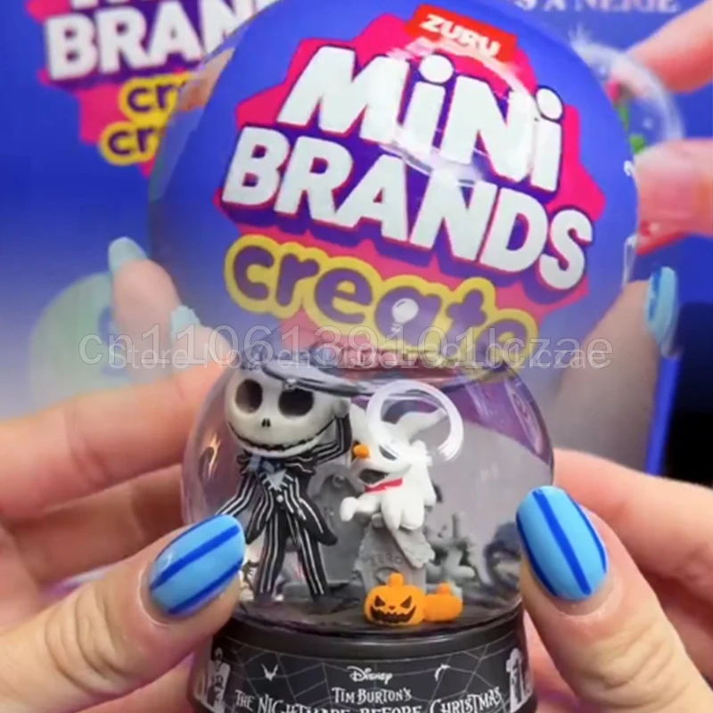 ZURU Mini Brands Create Disney - Caja Sorpresa con Figuras en Miniatura, Juguetes Coleccionables en Cápsula, Estilo Globo de Nieve, Juguete para Abrir y Guardar
