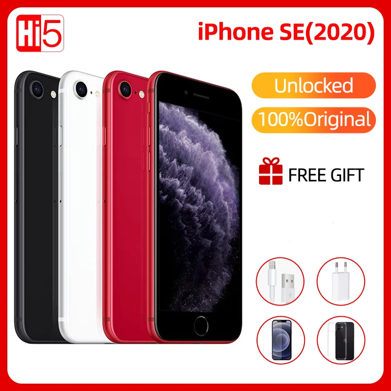 Unlock Original Apple iPhone SE 2020 iphone se2  A13  3G RAM  64/128/256GB  ROM Hexa Core Phone 1821mAh Smartphone 4.7 Inch