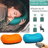 Portable Inflatable Pillow Camping Equipment Compressible Folding Air Cushion Outdoor Protective Tourism Sleeping Gear