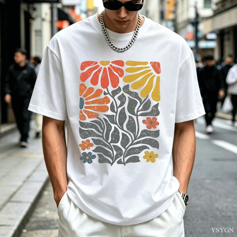Flowers T Shirt Boho Wildflowers T-Shirt Floral Nature Flowers Lover Tee Shirts Men Women Vinatage Ladies Gifts Short Sleeve Top