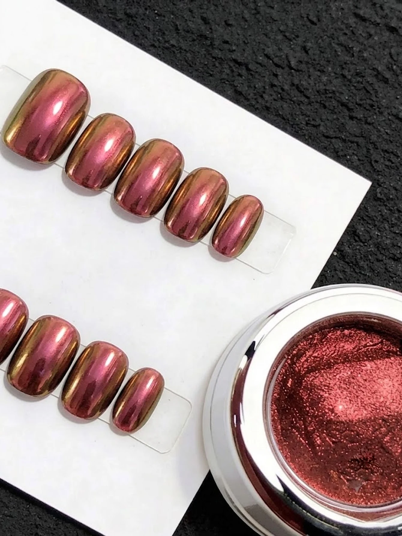 1 PCS Chameleon Chrome Nail Powder, Color-Shift Nail Powder Pigment Glitter Dust Magic Chameleon Mirror Effect Metallic Multi-Ch